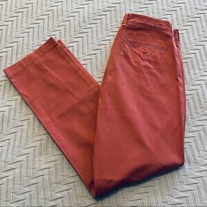 J Crew muted red chino khaki pants